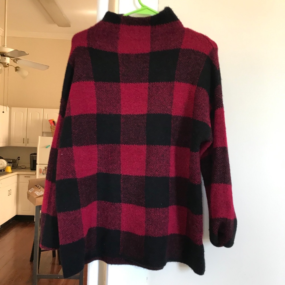 ASOS plaid mock neck oversized sweater
